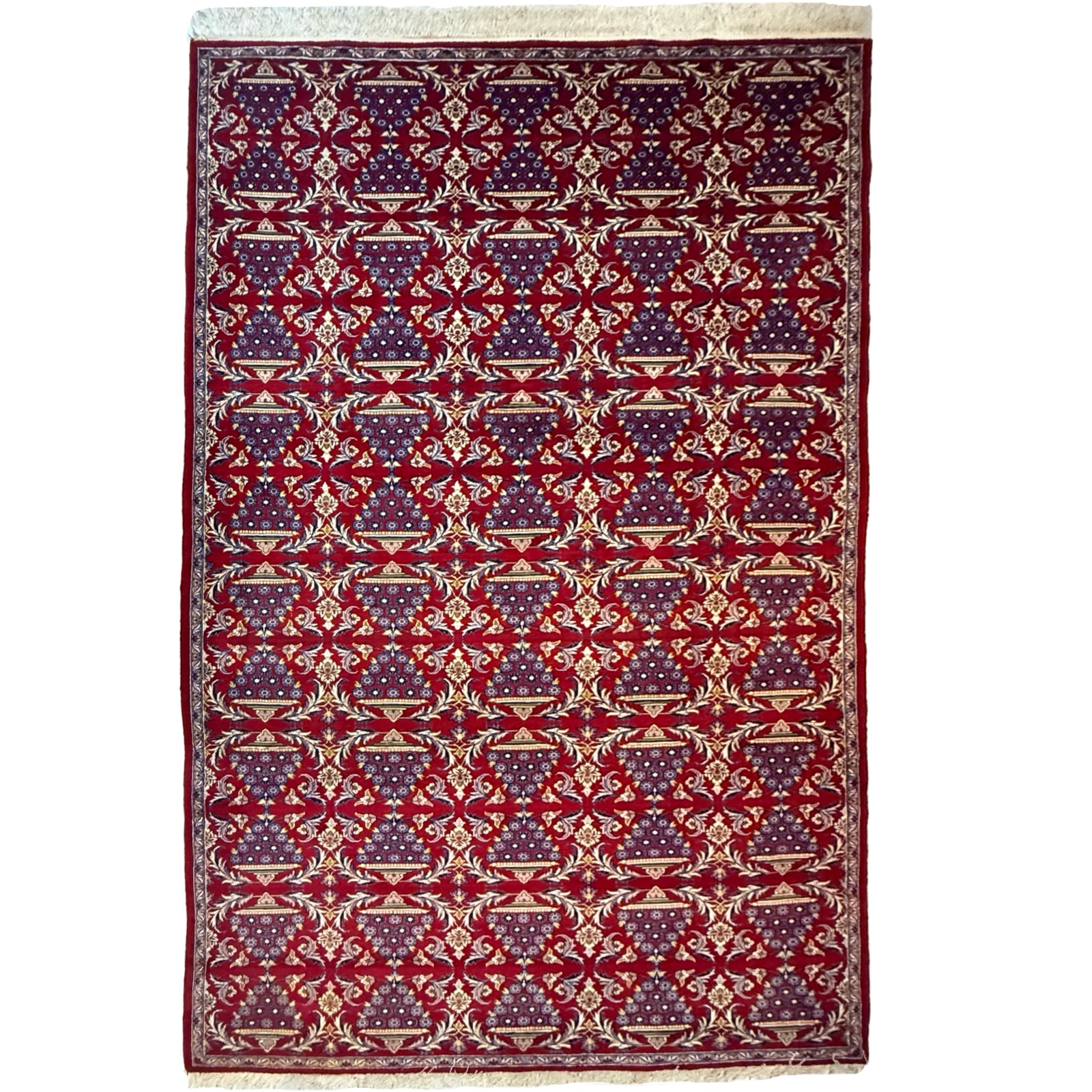 SH4_14 410 x 244cm Brand New Rare Hand Knotted Persian Red Kashan Rug - Image 1
