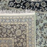 350 x 250cm Persian HandTufted Kashan Design in Olive Green Rug - Image 8