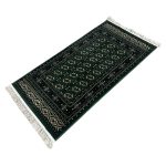 150 x 80cm Bokhara Design Green Machine Made Rug - Image 2