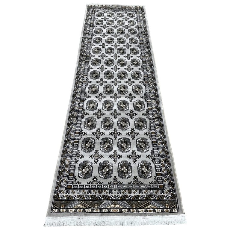 300 x 80 cm Lava Grey Royal Bokhara Runner Rug