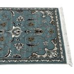 300 x 80 cm Duck Egg Blue Tabriz Floral Medallion Runner Rug - Image 7