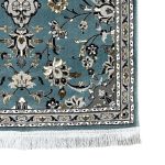 300 x 80 cm Duck Egg Blue Classic Floral Design Runner Rug - Image 8