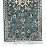 300 x 80 cm Duck Egg Blue Classic Floral Design Runner Rug - Image 7