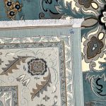 400 x 300 cm Duck Egg Blue Tabriz Floral Medallion Royal Rug - Image 8