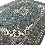400 x 300 cm Duck Egg Blue Classic Floral Royal Rug - Image 4