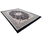 400 x 300 cm Dark Navy Classic Floral Design Rug - Image 3