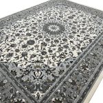 400 x 300 cm Grey & Ivory Persian Floral Medallion Rug - Image 4