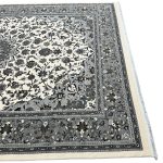 400 x 300 cm Grey & Ivory Persian Floral Medallion Rug - Image 6