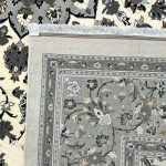 400 x 300 cm Grey & Ivory Persian Floral Medallion Rug - Image 8