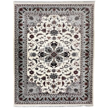 400 x 300 cm Ivory & Grey Tabriz Floral Medallion Royal Rug