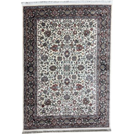 Ivory Iranian Kashan All Over Design Rug