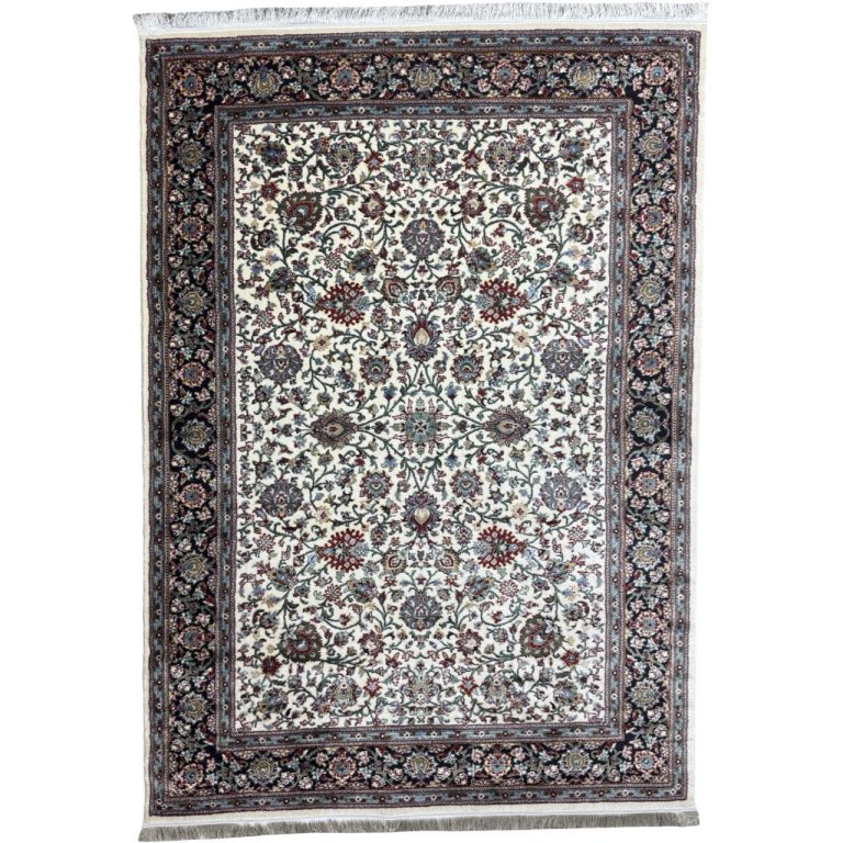Ivory Iranian Kashan All Over Design Rug