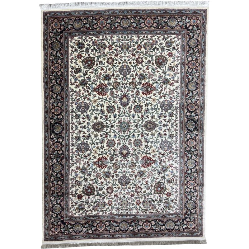 Ivory Iranian Kashan All Over Design Rug