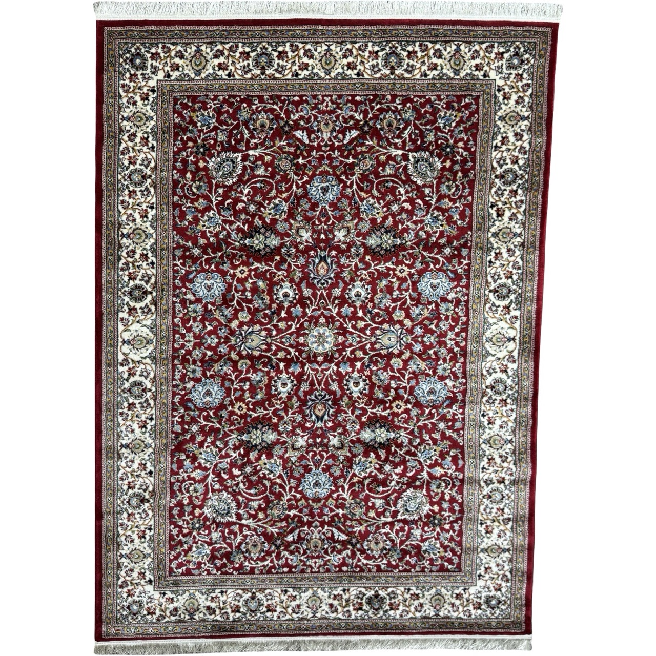 CPT-MUS2_21-Large Red Iranian Kashan All Over Design Machine Made Rug