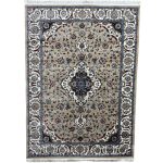 400 x 300 cm Beige Kashan Medallion Design Machine Made Rug