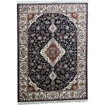 400 x 300cm Dark Navy Iranian Kashan Medallion Design Rug