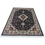 300 x 200cm Dark Navy Iranian Kashan Medallion Design Rug - Image 6