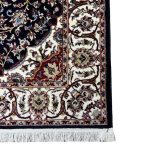 300 x 200cm Dark Navy Iranian Kashan Medallion Design Rug - Image 8