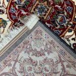 300 x 200cm Dark Navy Iranian Kashan Medallion Design Rug - Image 9