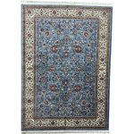 200 x 300cm Sky Blue Iranian Kashan All Over Design Rug