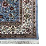 200 x 300cm Sky Blue Iranian Kashan All Over Design Rug - Image 5