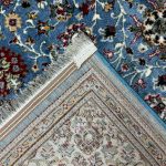 200 x 300cm Sky Blue Iranian Kashan All Over Design Rug - Image 6