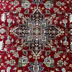 230 x 160 cm Red Heriz Design Medallion Rug - Image 5