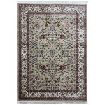350 x 250cm Beige Iranian Kashan All Over Design Machine Made Rug