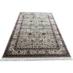 350 x 250cm Beige Iranian Kashan All Over Design Machine Made Rug - Image 3