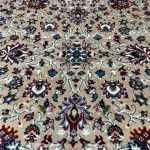 350 x 250cm Beige Iranian Kashan All Over Design Machine Made Rug - Image 5