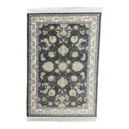 150 × 100cm Regal Bloom Grey & Ivory Traditional Rug