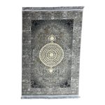 150 × 100cm Vintage Grey Floral Medallion Rug