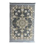 150 × 100cm Gold & Grey Medallion Classic Rug