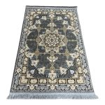 150 × 100cm Gold & Grey Medallion Classic Rug - Image 2