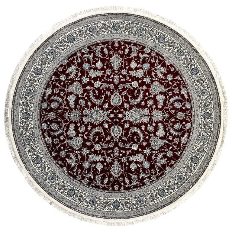 200 x 200cm Fine Persian All Over Afshan Design Red Round Rug