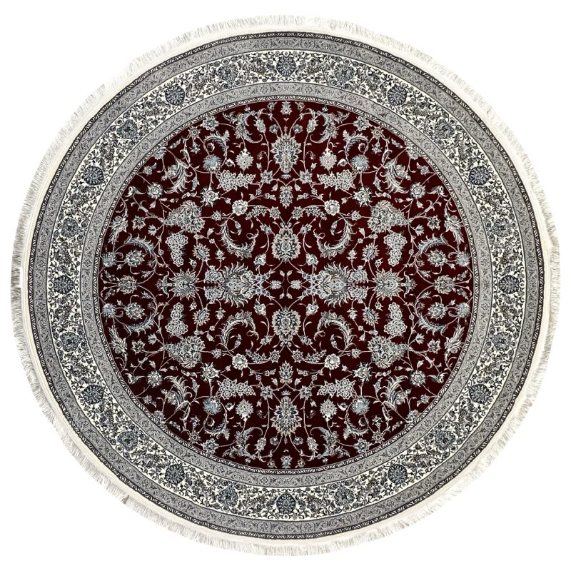 200 x 200cm Fine Persian All Over Afshan Design Red Round Rug
