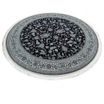 200 x 200cm Persian All Over Afshan Dark Navy Round Rug - Image 2