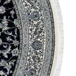 200 x 200cm Persian All Over Afshan Dark Navy Round Rug - Image 6
