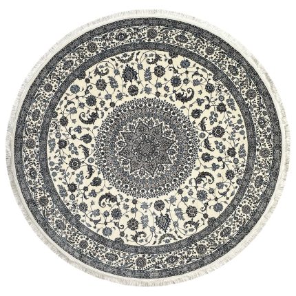 200 x 200cm Persian High Quality Cream Nain Round Rug