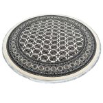 200 x 200cm Cream Bokhara Design Machine Made Round Rug - Image 2