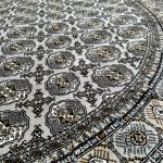 200 x 200cm Grey Bokhara Design Machine Made Round Rug - Image 5