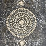 150 × 100cm Vintage Grey Floral Medallion Rug - Image 3