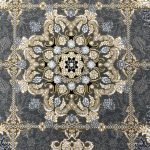 150 × 100cm Gold & Grey Medallion Classic Rug - Image 4