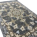 150 × 100cm Gold & Grey Medallion Classic Rug - Image 3
