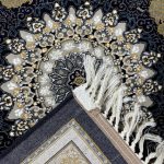 150 × 100cm Ornate Floral Symphony in Grey & Gold Persian Rug - Image 7