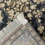 150 × 100cm Elegant Ivory & Grey Persian Floral Design Rug - Image 7