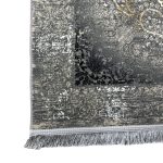 150 × 100cm Vintage Grey Floral Medallion Rug - Image 7