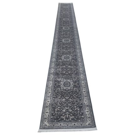800 x 80cm Grey Persian Hallway Extra Long Runner Rug