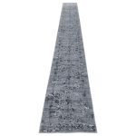 800 x 80cm Grey Vintage Hallway Extra Long Runner Rug