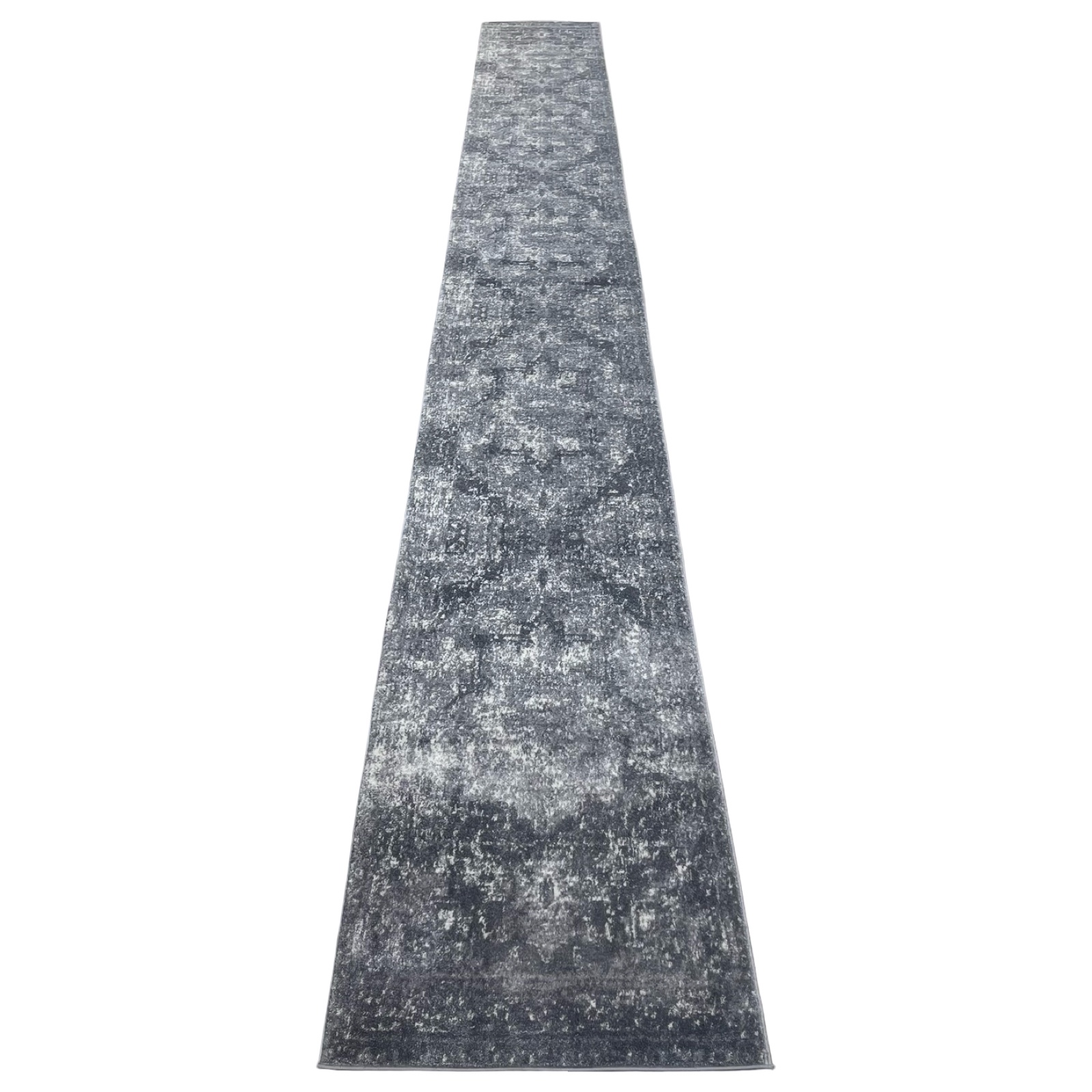 8-meter-_46 800 x 80cm Light Grey Vintage Design Runner Rug - Image 1